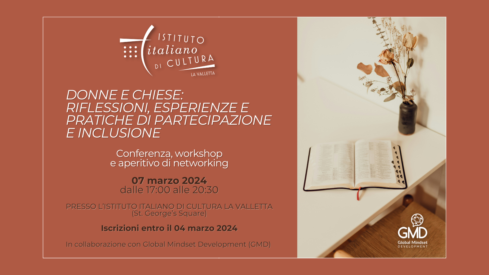 Donne e chiese – Conferenza, workshop e aperitivo di networking